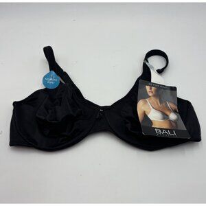 Bali Bra No Poke Full Coverage Underwire T-Shirt Bra Black Size 40C Style 3240